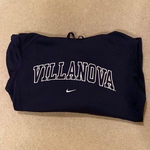 Villanova Mens Small Navy Blue Nike Hoodie Size Small